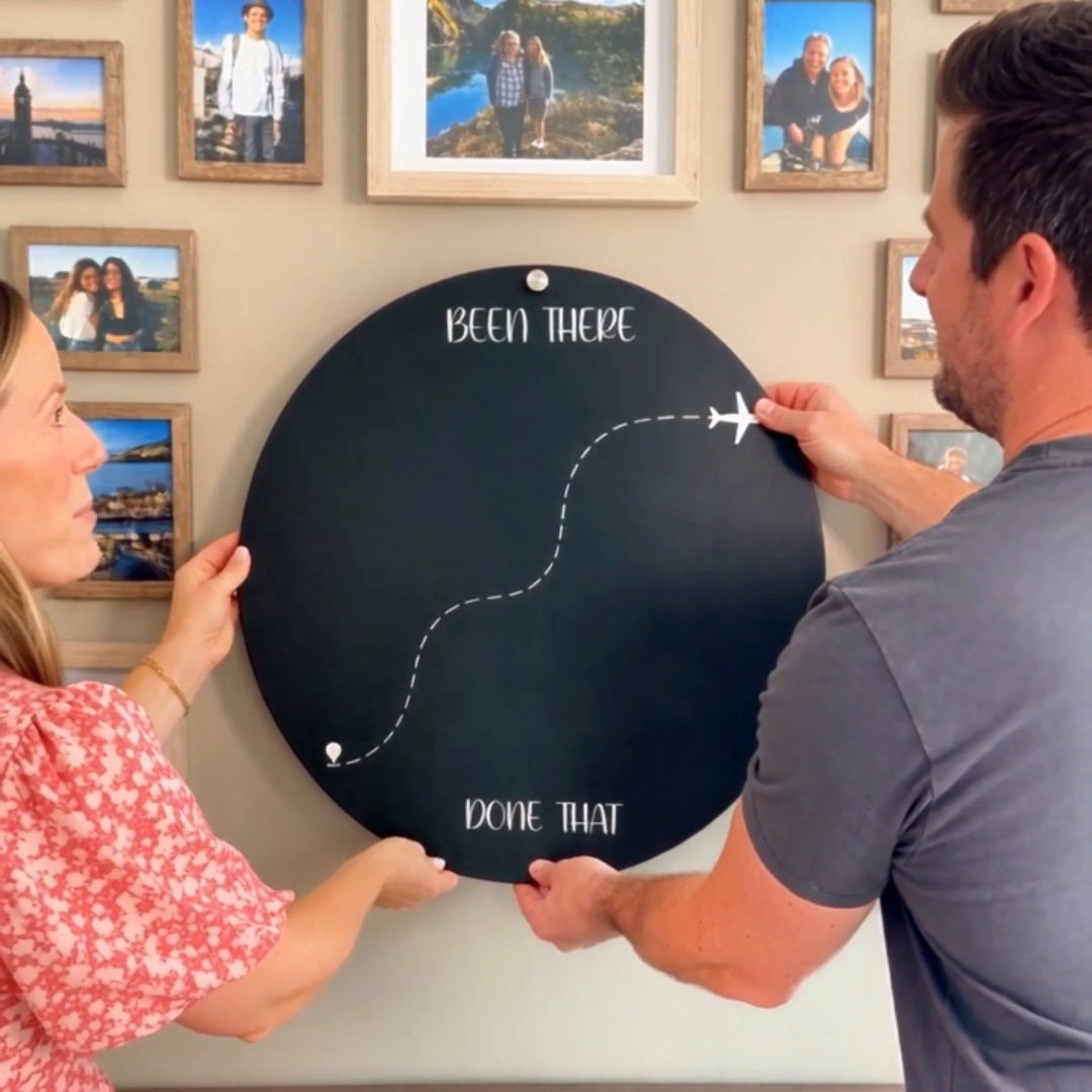 🌍✈️ Been There, Done That Travel Magnet Display Board – Round Souvenir Magnet Wall Organizer, Personalized Travel Memory Decor & Unique Gifts for Travelers 🎁（副本）