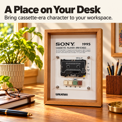 Vintage Cassette Player Display Frame