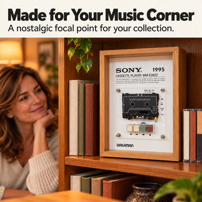 Vintage Cassette Player Display Frame